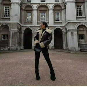 ZARA FAUX FUR DOUBLE FACED JACKET